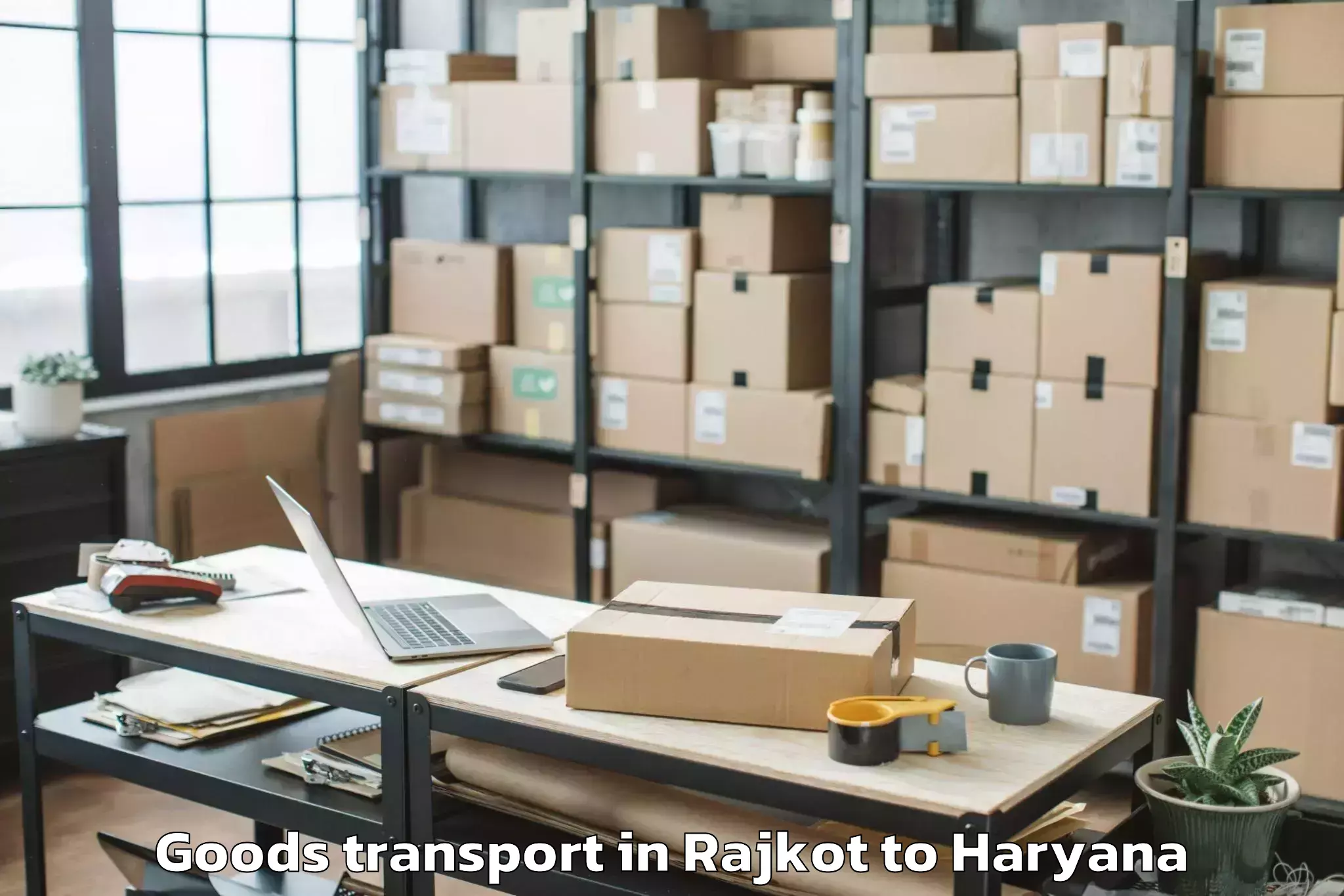 Book Rajkot to Abhilashi University Rohtak Goods Transport Online